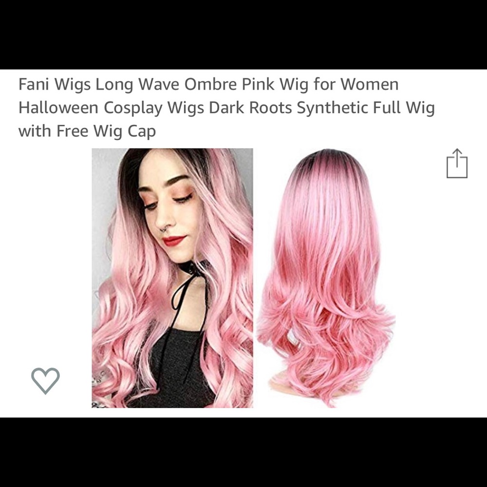 Pink ombré wig